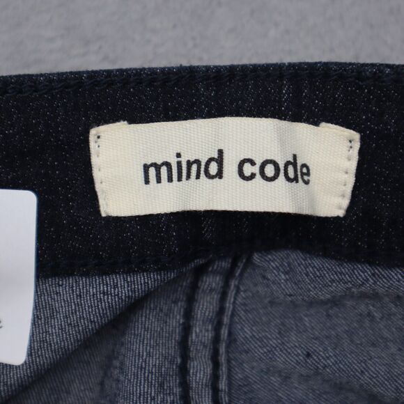 Mind Code Pants Womens 1 Black High Waist Flat Front Straight Leg Jegging - Picture 2 of 16